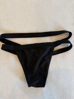 Black Strappy Bikini Bottom